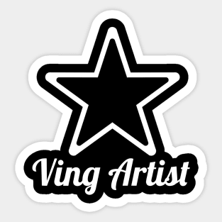 Starving Artist in White Sticker